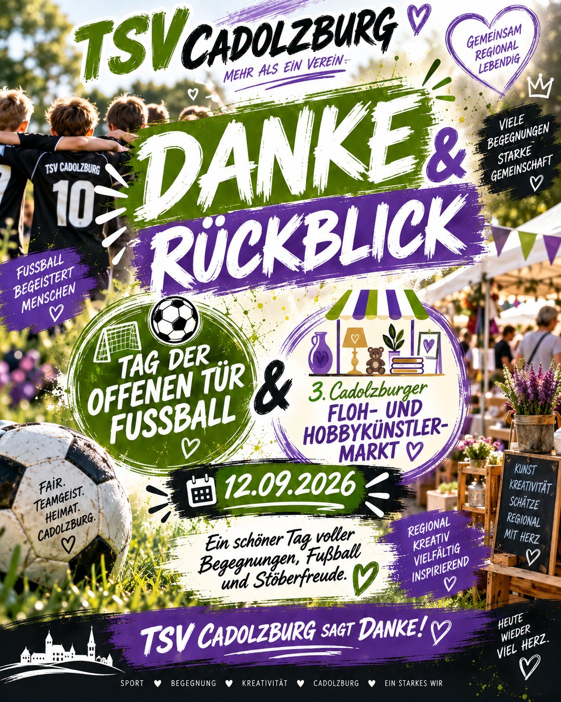 Danke und Rückblick: Tag der offenen Tür Fußball und 3. Cadolzburger Floh- und Hobbykünstlermarkt am 12. September 2026